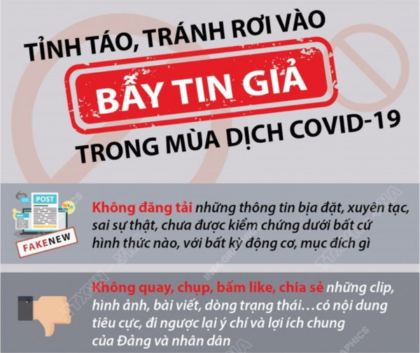 Tỉnh táo, tránh rơi vào bẫy tin giả trong mùa dịch COVID-19