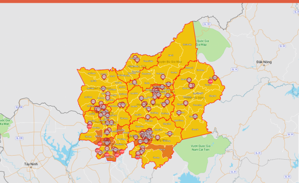 KHẨN: Phân loại cấp độ dịch trên địa bàn tỉnh Bình Phước
