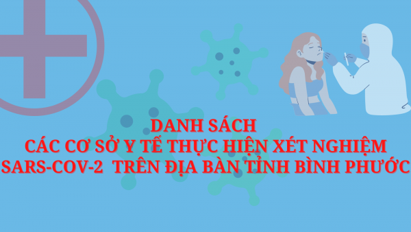 DANH SÁCH CÁC CƠ SỞ Y TẾ THỰC HIỆN XÉT NGHIỆM SARS-COV-2 TRÊN ĐỊA BÀN TỈNH BÌNH PHƯỚC